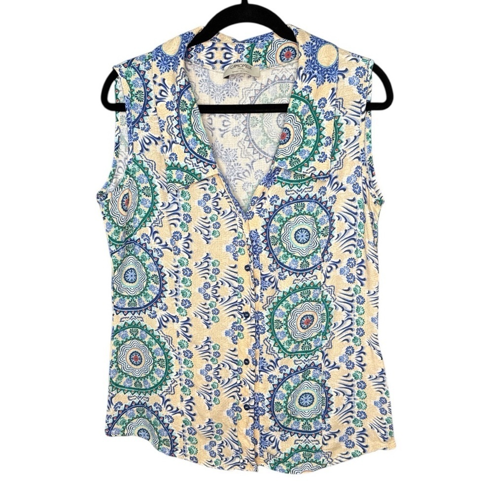 Camomilla Italia Medallion Button-Down Tank size 46 (12 or 14)